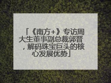 《南方+》专访周大生董事副总裁郭晋，解码珠宝巨头的核心发展优势